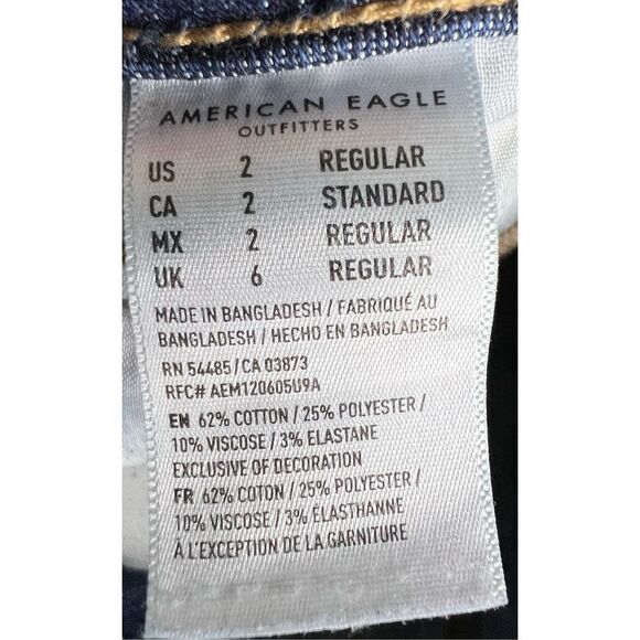 American Eagle Skinny Kick Dark Wash Jeans - Picture 4 of 5